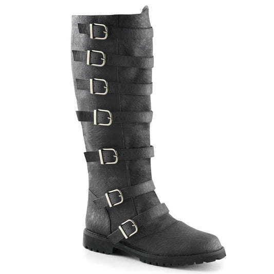 GOTHAM-110 Funtasma Black Distressed Pu Men's Boots