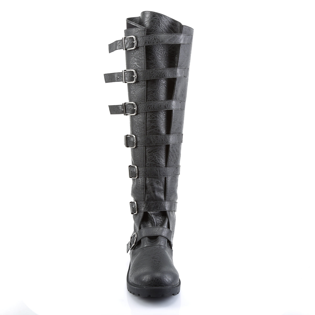 Gotham-110 Funtasma Black angustiado PU botas para hombres