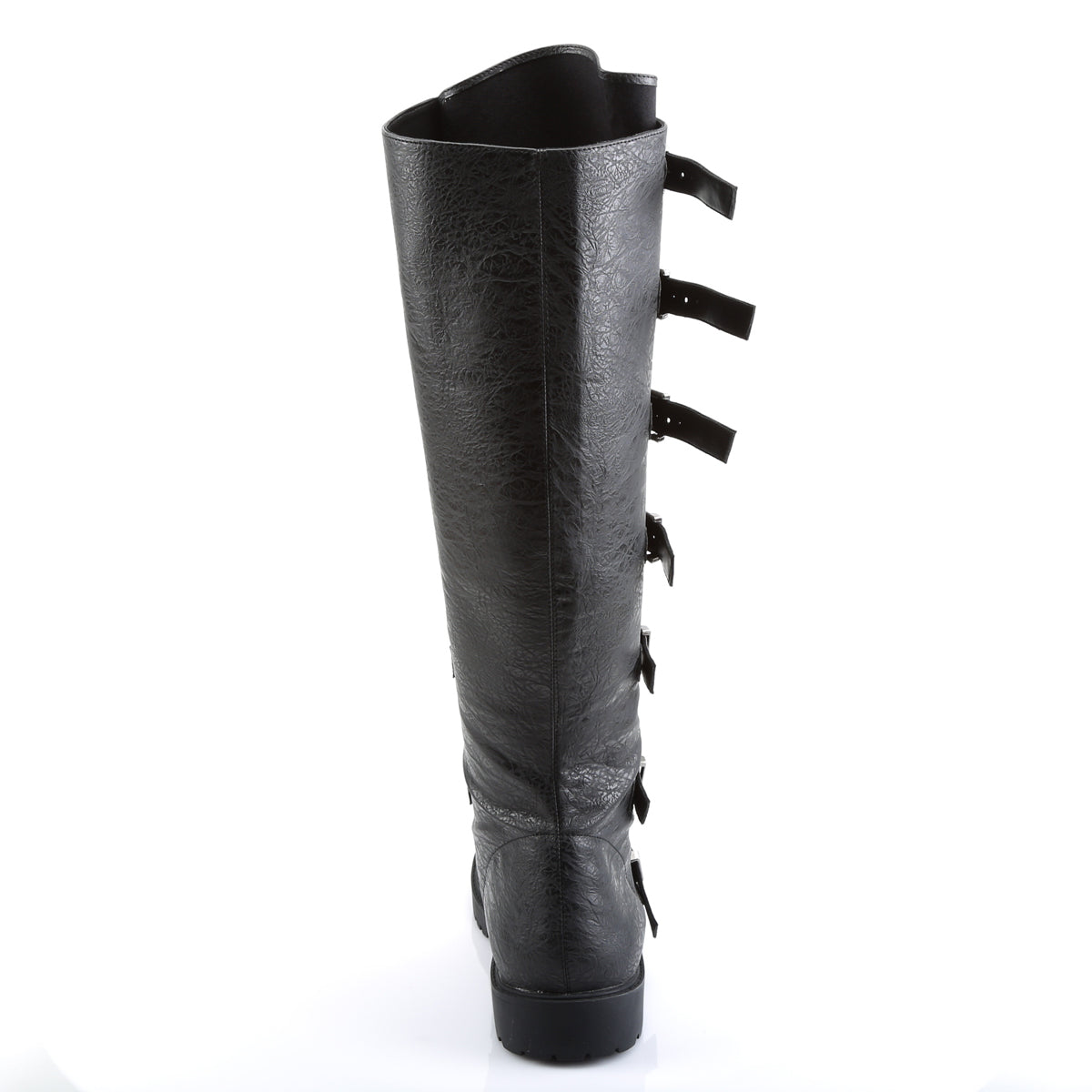 Gotham-110 Funtasma Black angustiado PU botas para hombres