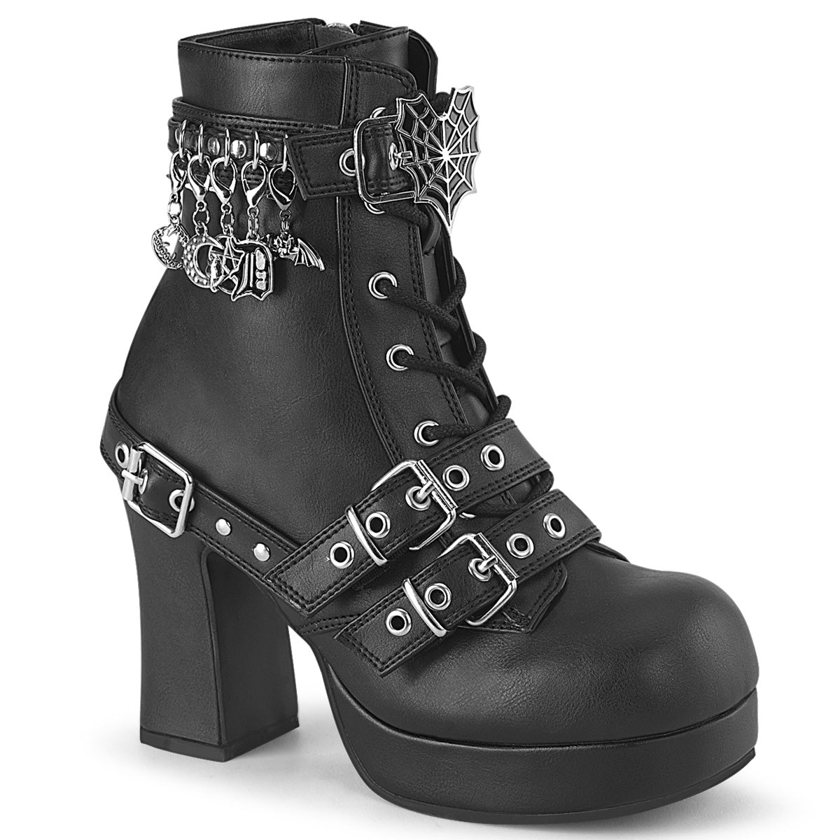 Black 3.8 Inch Alternative Women's Ankle Boots -  Demonia Cult GOTHIKA-66