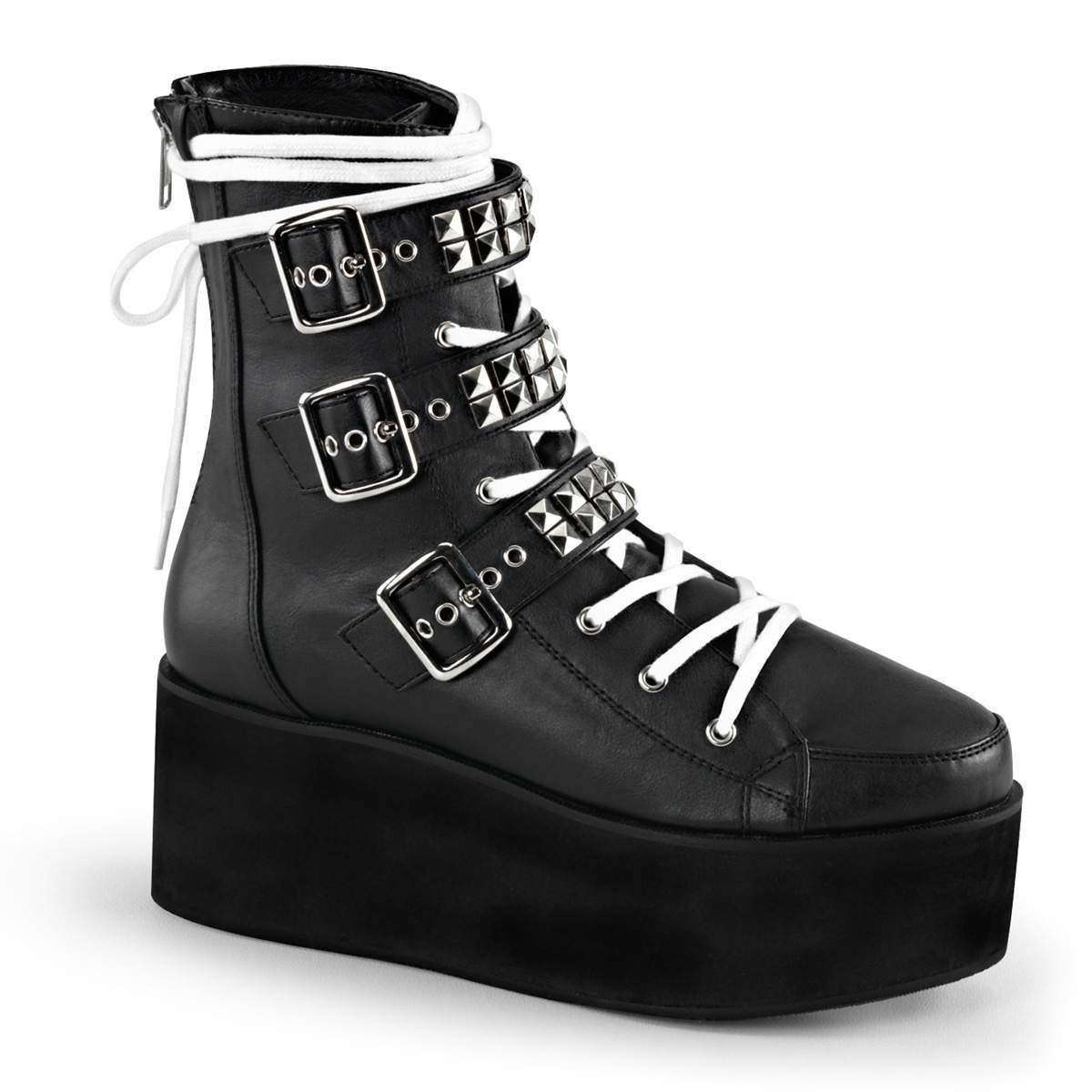 GRIP101/BCA59 Demonia Cult Alternative Footwear BLACK CANVAS