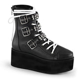 GRIP101/BCA59 Demonia Cult Alternative Footwear BLACK CANVAS