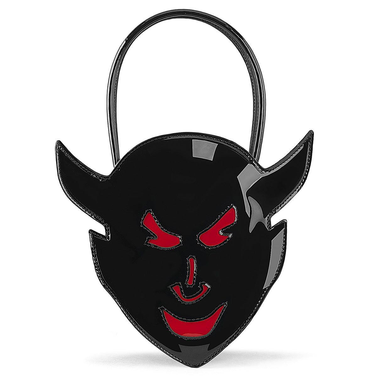 HB-112 Demonia Blk-Red Patent Handbag