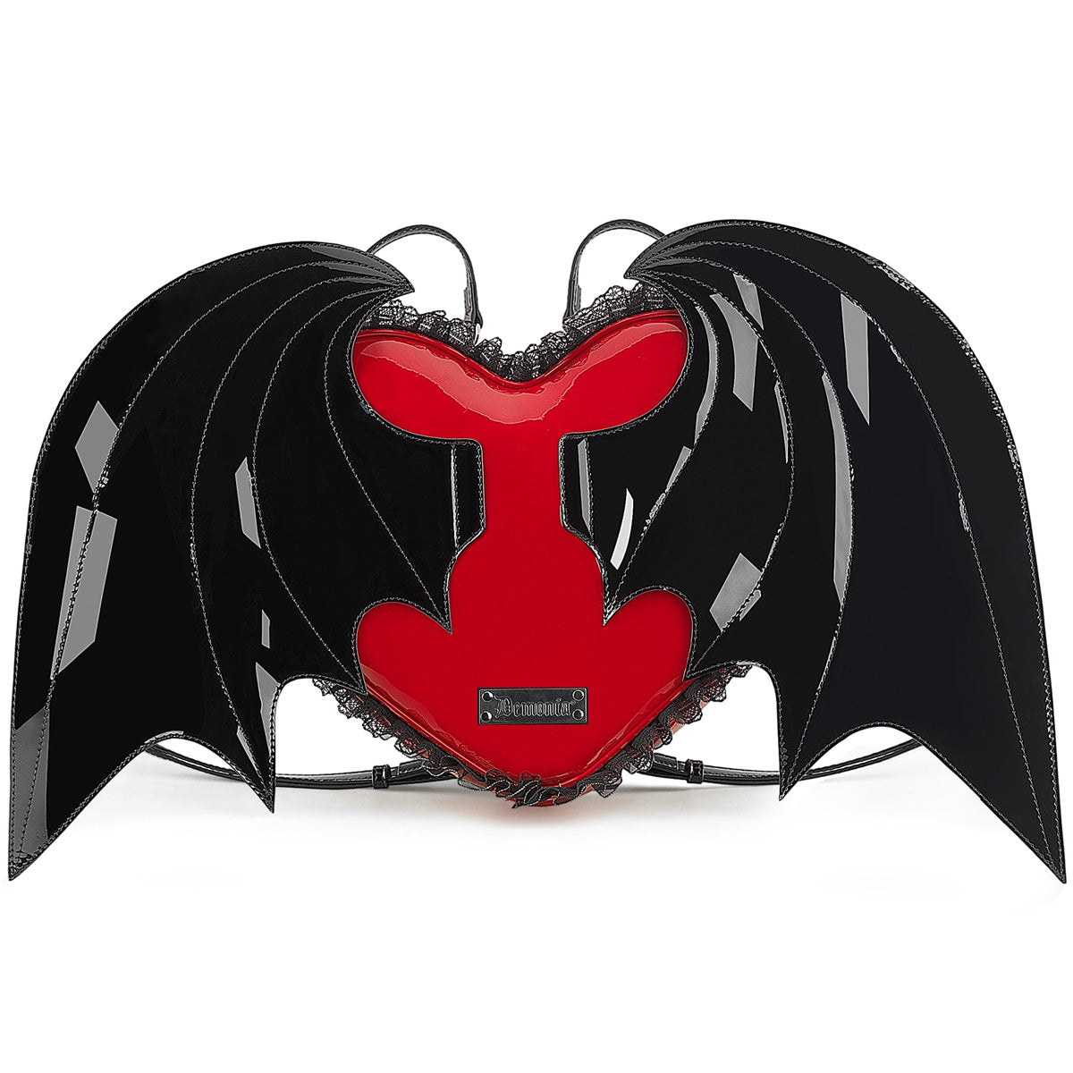 HB-214 Demonia Blk-Red Patent Alternative Footwear