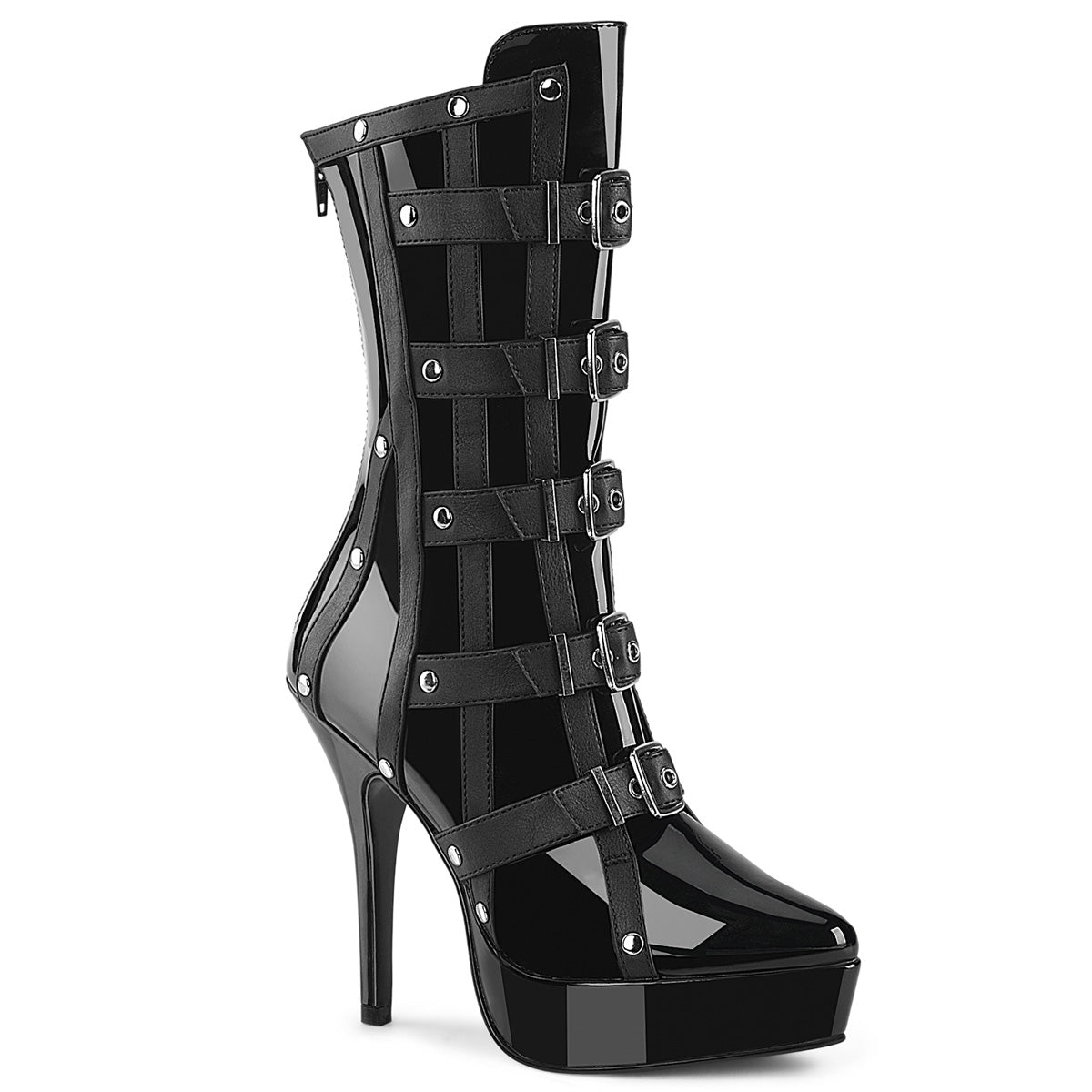 Black 5.3 Inch Fetish Platforms -  Devious INDULGE-1038
