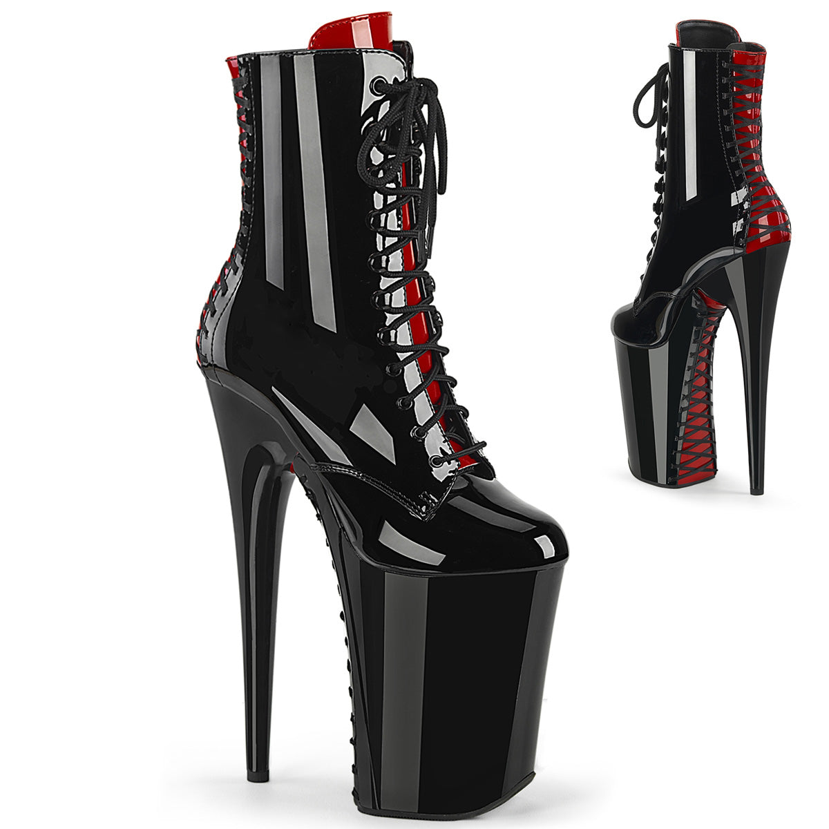 Infinity-1020fh Pleaser Lace Up Corset Fetish Style Boots