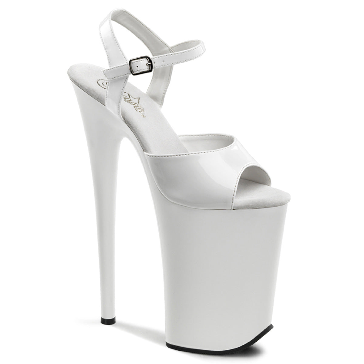 White 9 Inch Sky High Fetish Shoes -  Pleaser INFINITY-909