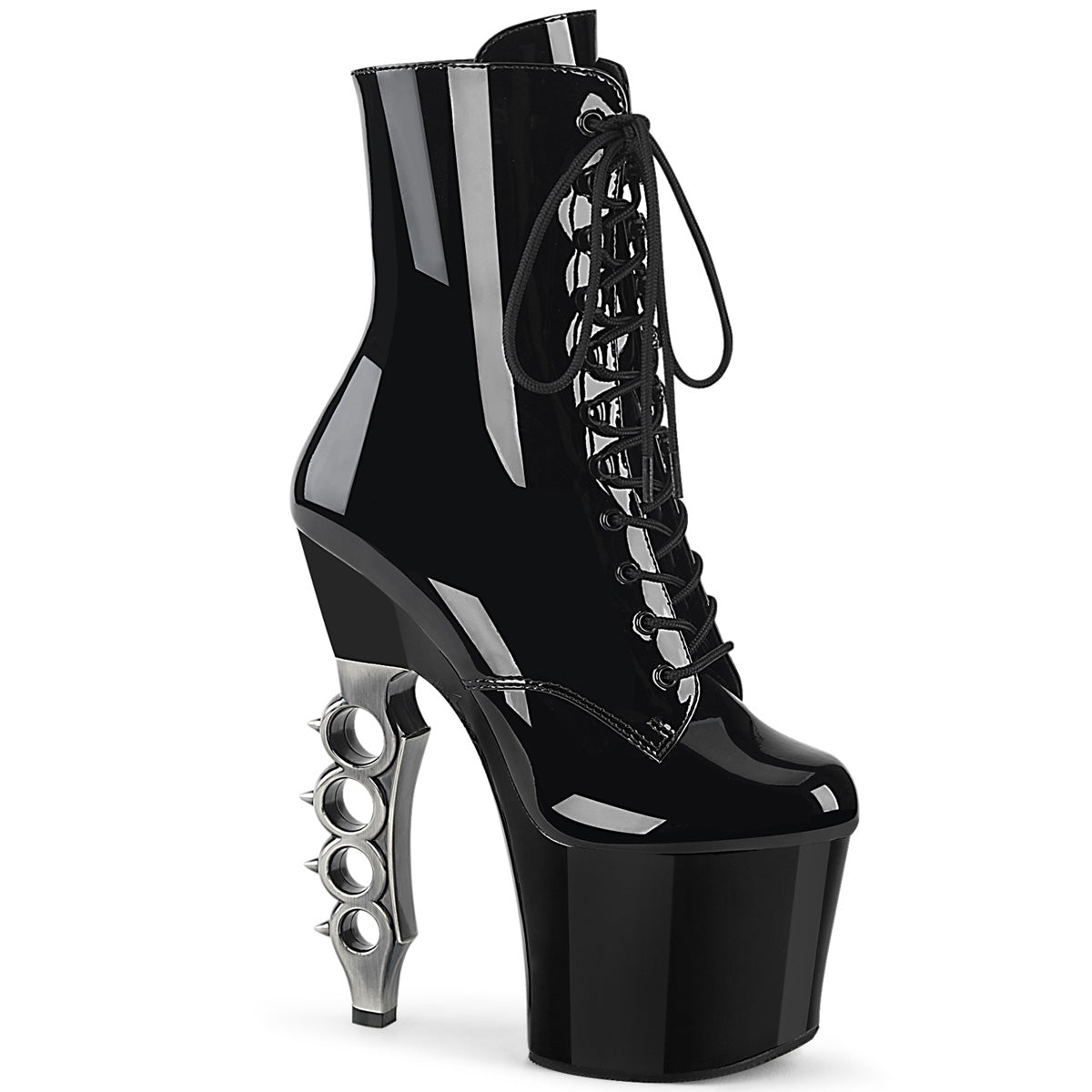 IRONGRIP-1020 Pleasers Boots de la plataforma de la plataforma del talón de los nudillos de latón