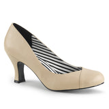 Jenna-01 Pleaser Zapatos de damas de gran tamaño de 3 pulgadas zapatos de fetiche de crema de 3 pulgadas