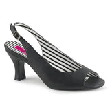 Jenna-02 Pleaser Zapatos de damas de gran tamaño de 3 pulgadas zapatos negros