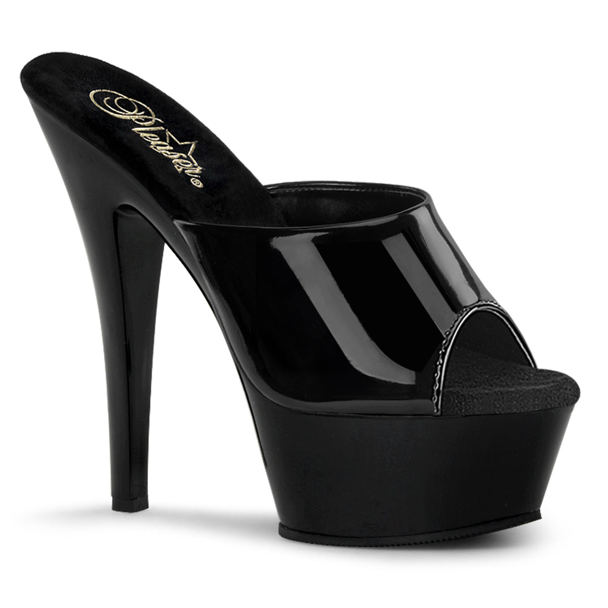 Black 6 Inch Exotic Dancer Platform Shoes -  Pleaser KISS-201