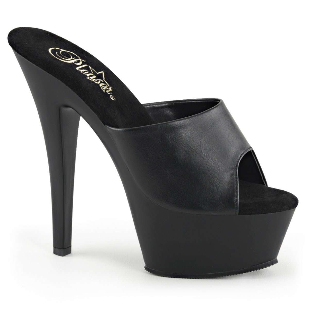 Black 6 Inch Pole Dancing Platform Shoes -  Pleaser KISS-201
