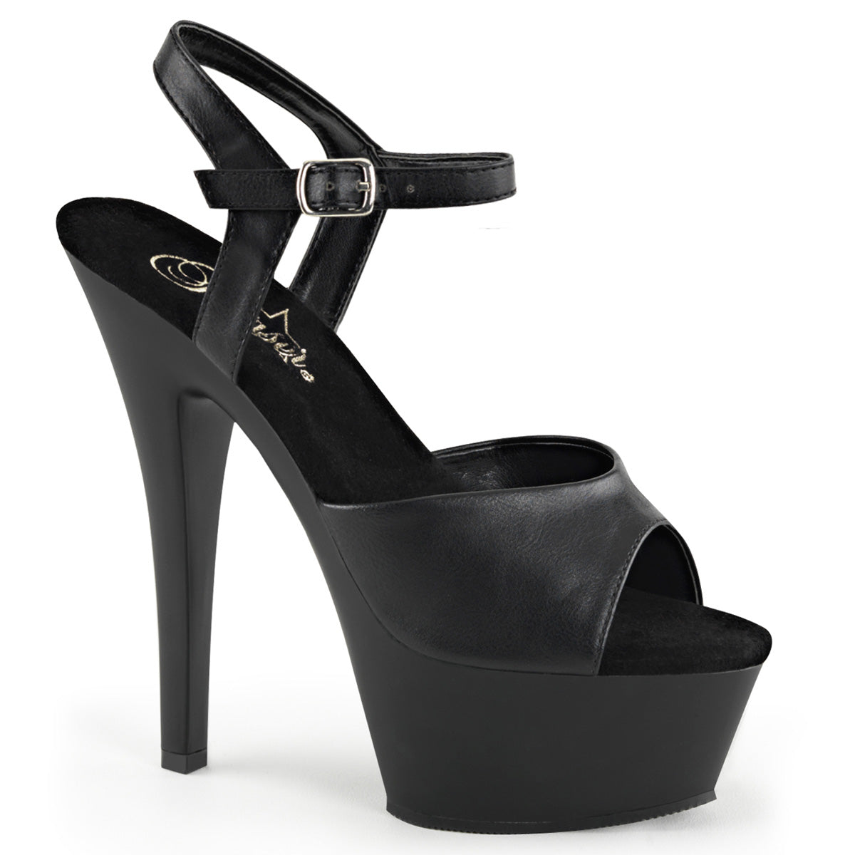 Black 6 Inch Glamour Models Platform Shoes -  Pleaser KISS-209