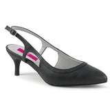 KITTEN-02 Pleaser Large Size Ladies Shoes 2.5 Inch Heel Black Fetish Shoe