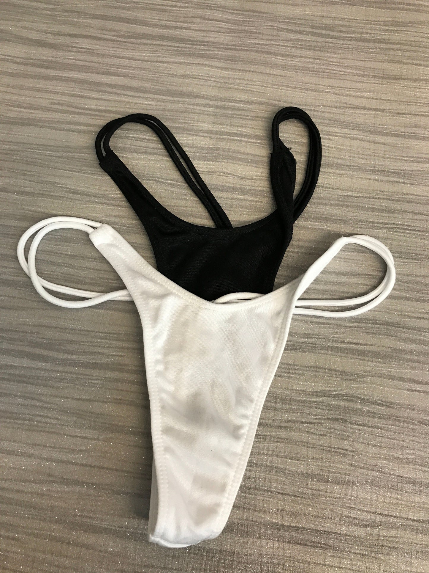 LA2471 White Tiny Pole Dancers Thong