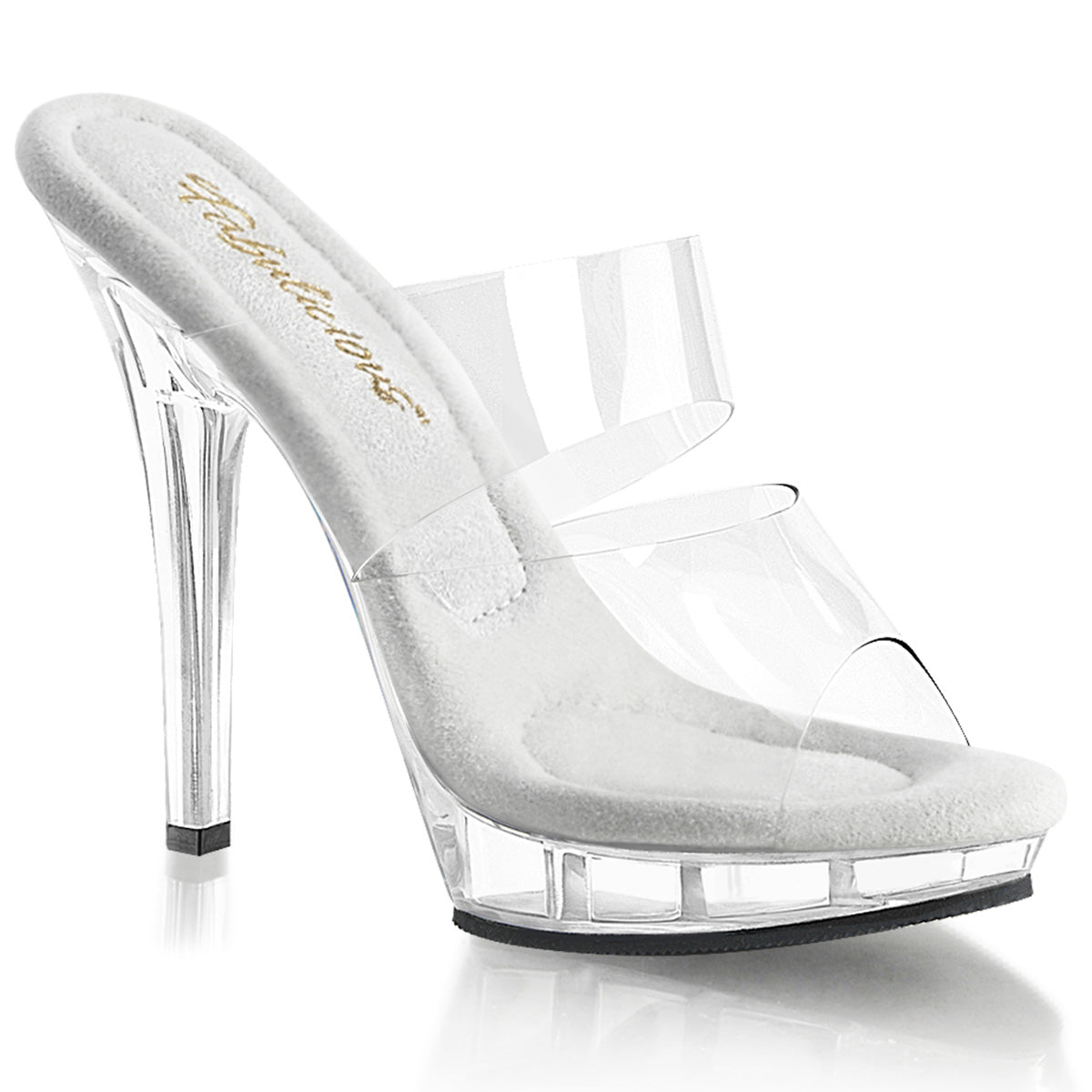 LIP-102 Fabulicious 5 inch hiel Clear Perspex Competition Shoes
