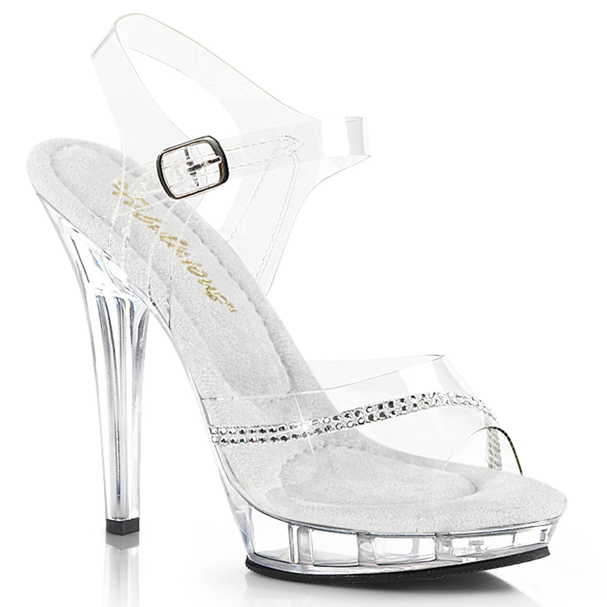 Clear 5 Inch Fitness Stage Shoes -  Fabulicious LIP-108R