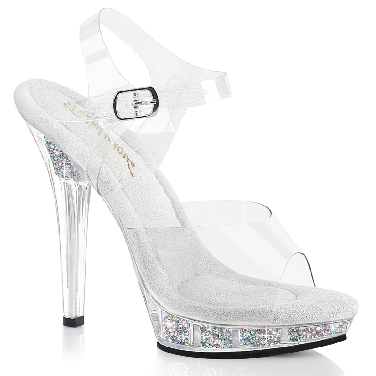 Clear 5 Inch Posing Shoes -  Fabulicious LIP-108RSI