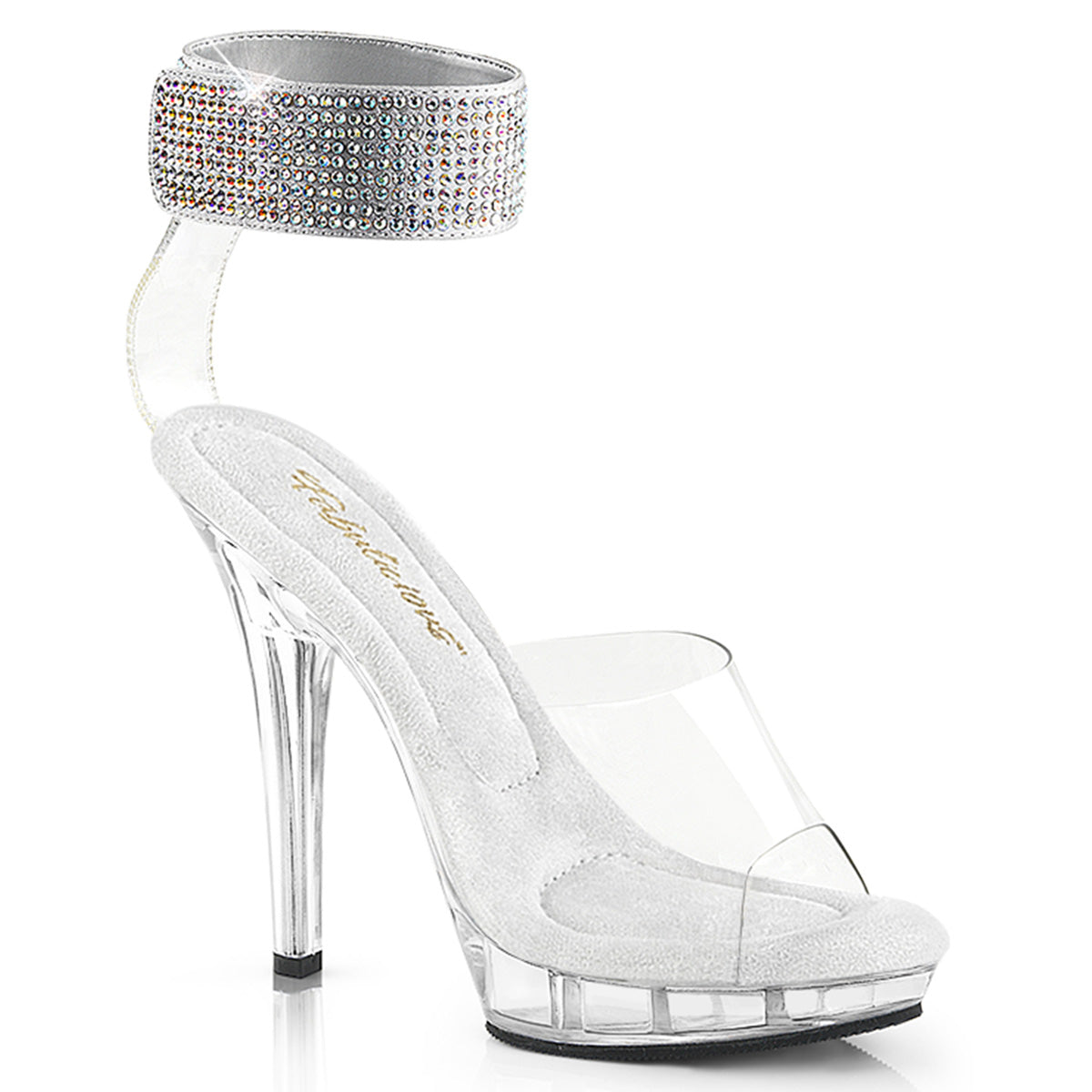 LIP-142 Fabulicicious 5 inch hiel Clear Sexy Bling Rhinestone-schoenen