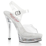 Clear 5 Inch Posing Shoes -  Fabulicious MAJESTY-508RSI