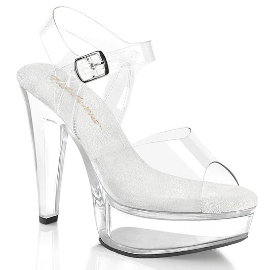 MARTINI-508 Fabulicious Transparent Pole Dancing Shoes with Clear Straps.