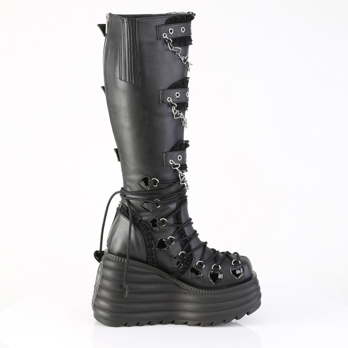 MORTE-215 Demonia Blk Vegan Leather Alternative Footwear