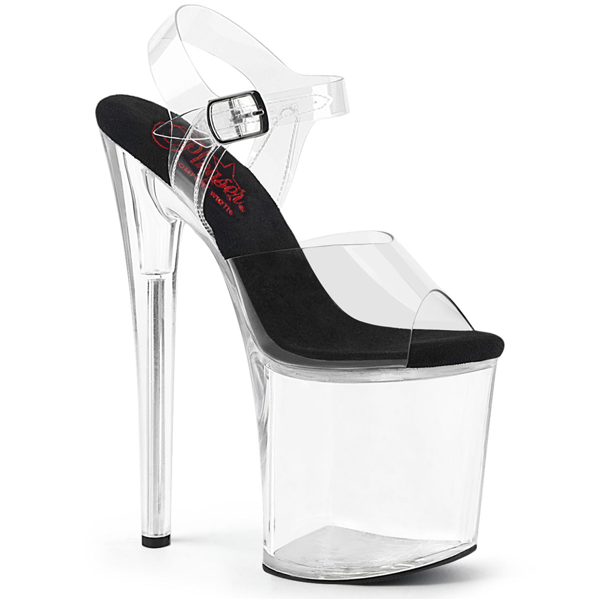 Clear 8 Inch Glamour Models Sexy Shoes -  Pleaser NAUGHTY-808