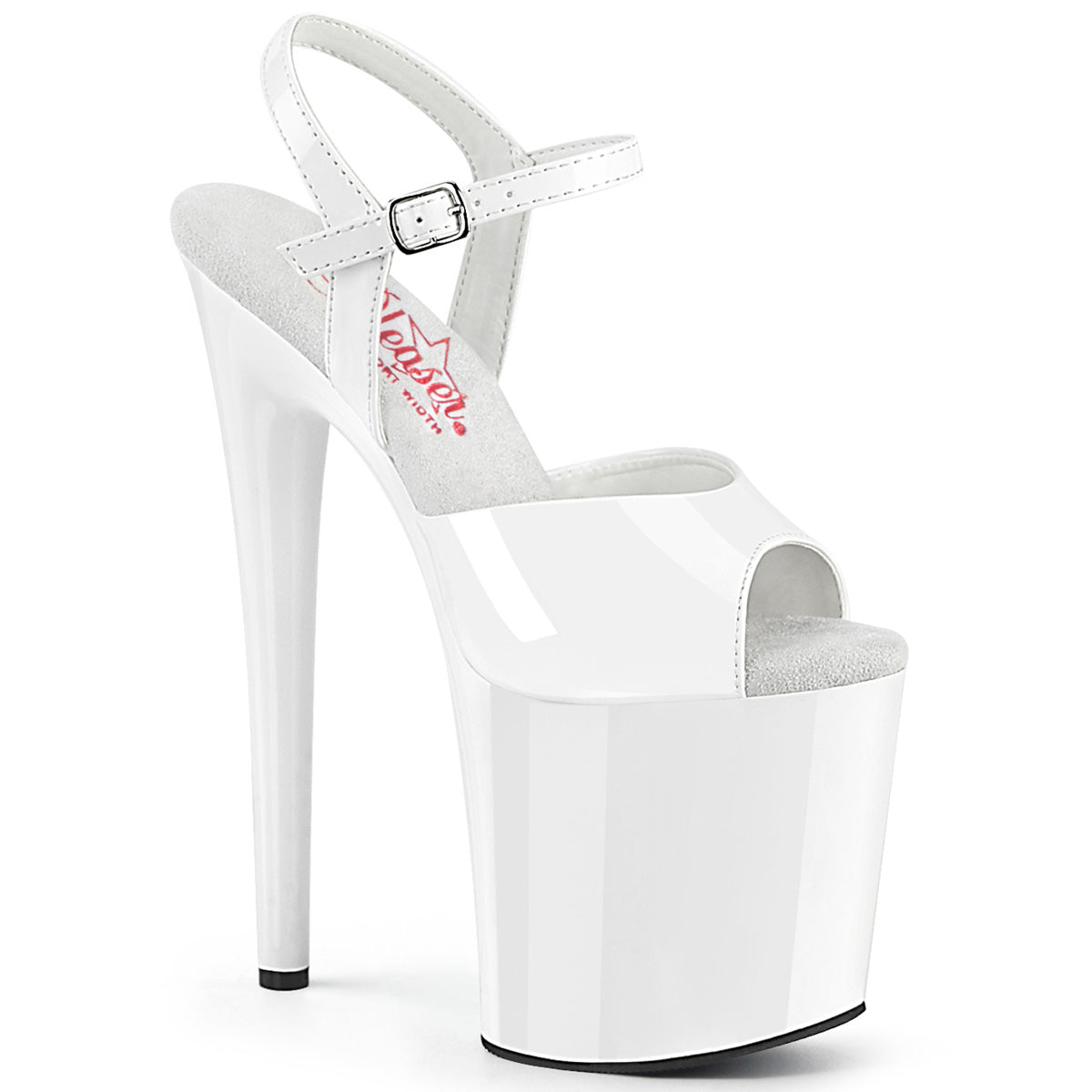 White 8 Inch Platform Kinky Sexy Shoes -  Pleaser NAUGHTY-809