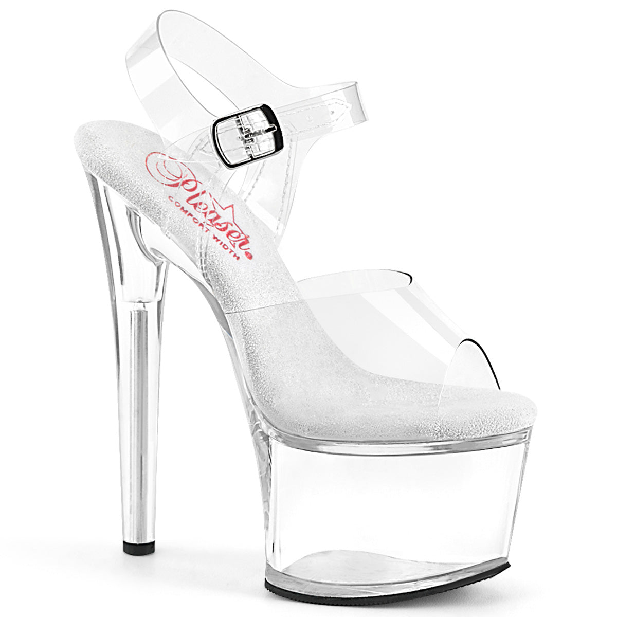 Clear 7 Inch Pole Dance Platform Shoes -  Pleaser PASSION-708