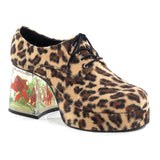 PIMP-02 Funtasma Cheetah Print Mens Disco Disk Up Shoes