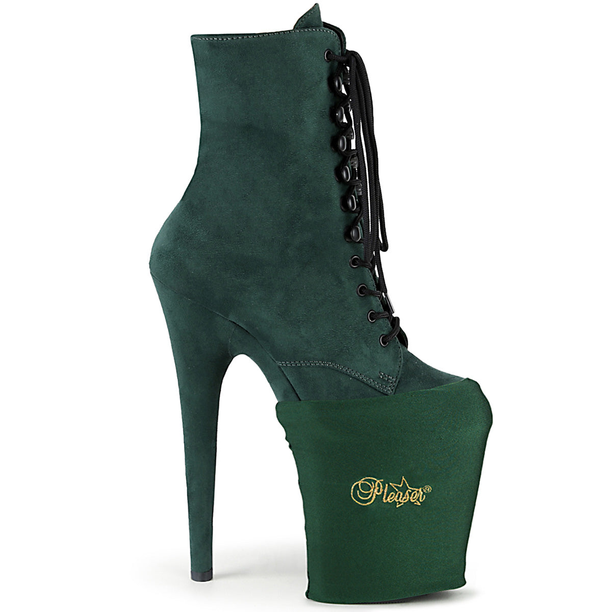 PSP-EMGNLYR Pleasers Pole Shoe Protectors Emerald Green Lycra