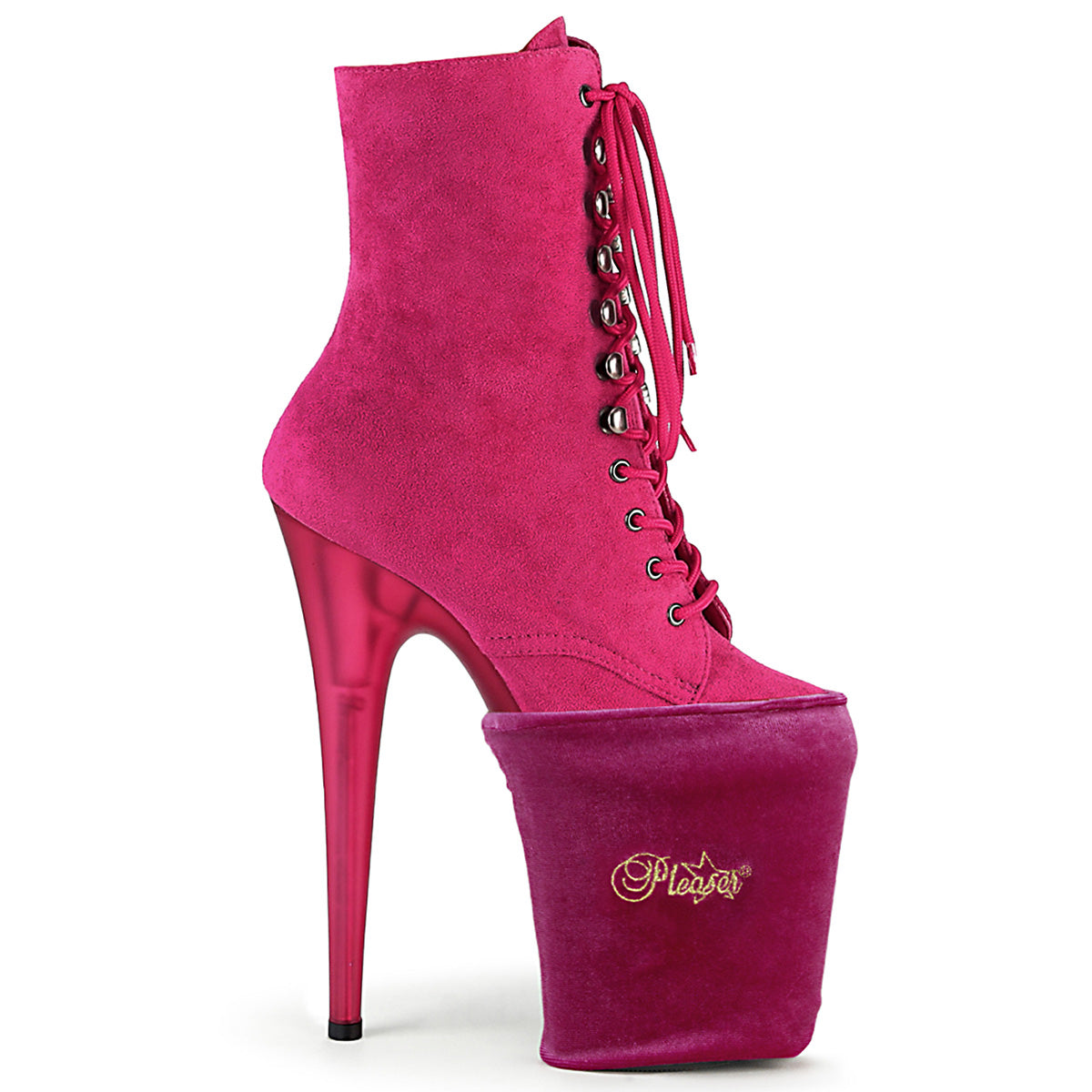 PSP-HPVEL Pleasers Pole Shoe Protectors H. Pink Velvet