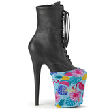 PSP-TROP1-LYR Pleasers Pole Shoe Protectors Flamingo-Tropical 1
