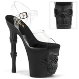 Clear Black 8 Inch Pole Dancing Platform Heels -  Pleaser RAPTURE-808
