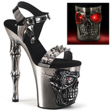 Pewter 8 Inch Erotic High Platform Heels -  Pleaser RAPTURE-812-LT