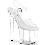 Clear 8 Inch Pole Dancing Platform Shoes -  Pleaser RAZZLE-808