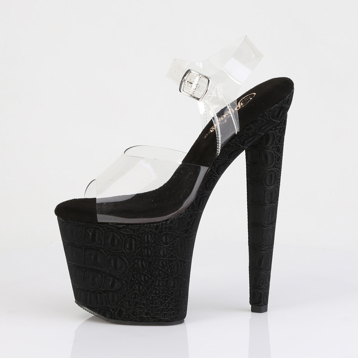 sky 308rsi pleaser footwear clear silver