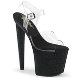 Clear Black 8 Inch Glamour Models Platform Shoes -  Pleaser RAZZLE-808WR