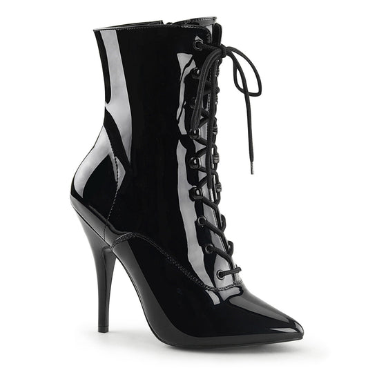 SEDUCE-1020 Pleasers 5 Inch Heel Black Patent Fetish Footwear