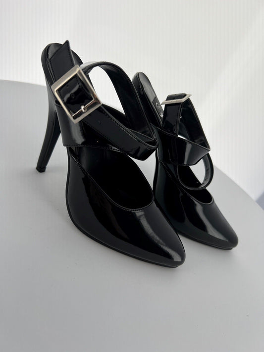 SEDUCE-308 Pleaser Blk Patent High Heel Alternative Footwear Discontinued Sale Stock