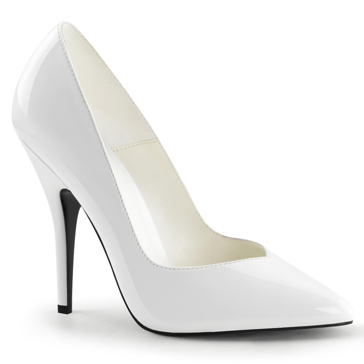 White 5 Inch Fetish Heels -  Pleaser SEDUCE-420V