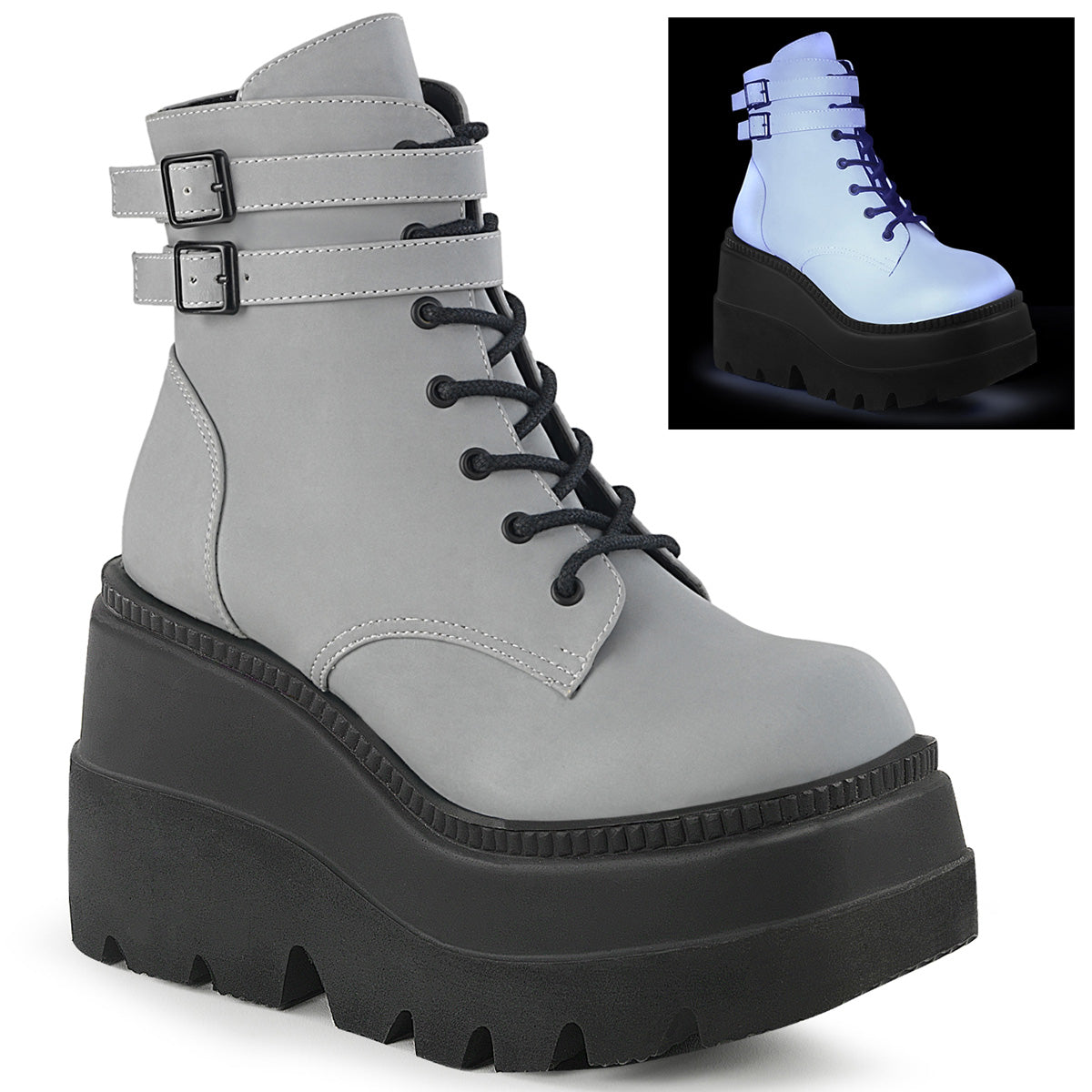 Shaker-52 Demoniacult Alternative Calzado Botas para mujeres