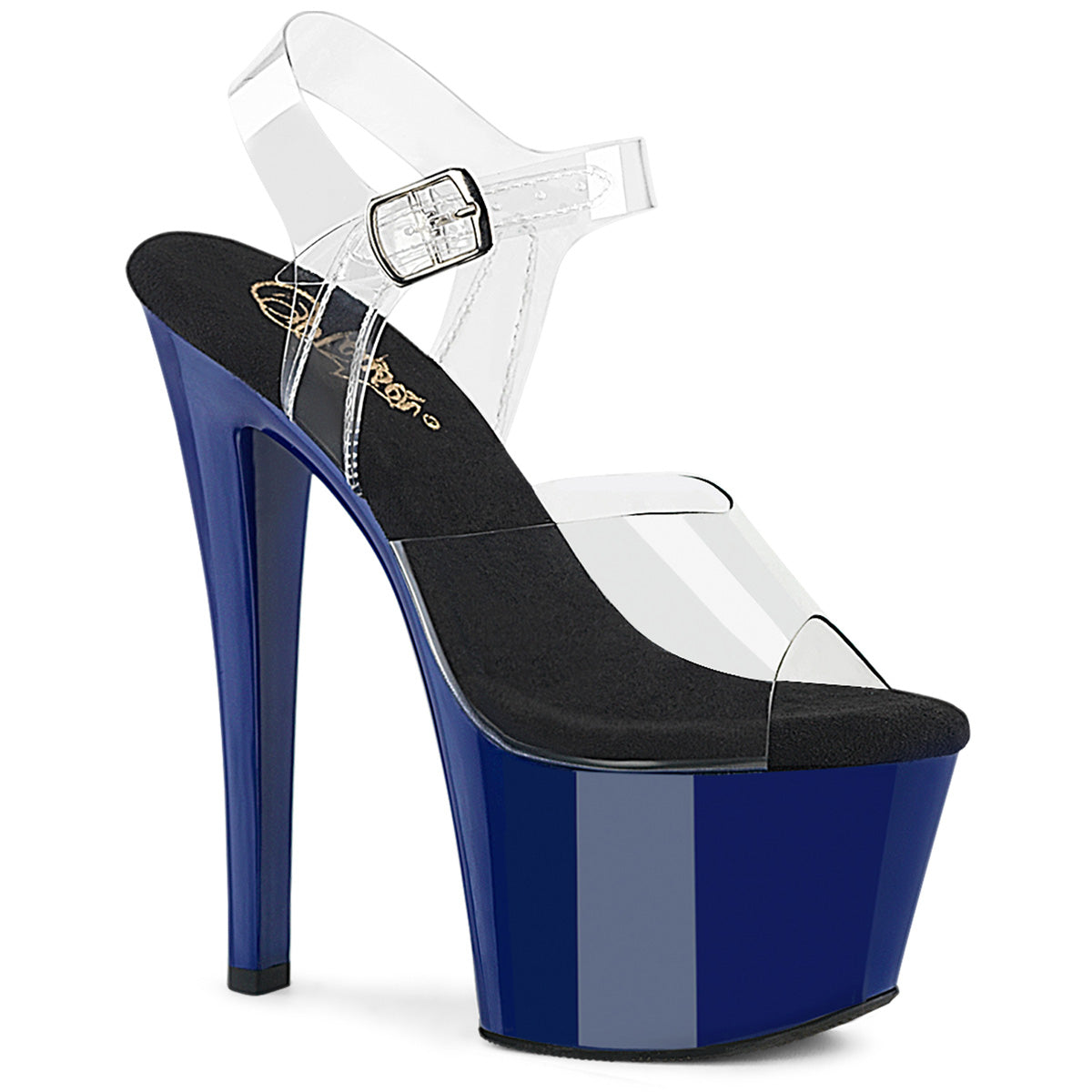 Royal Blue 7 Inch Pole Dancer Stripper Heels -  Pleaser SKY-308