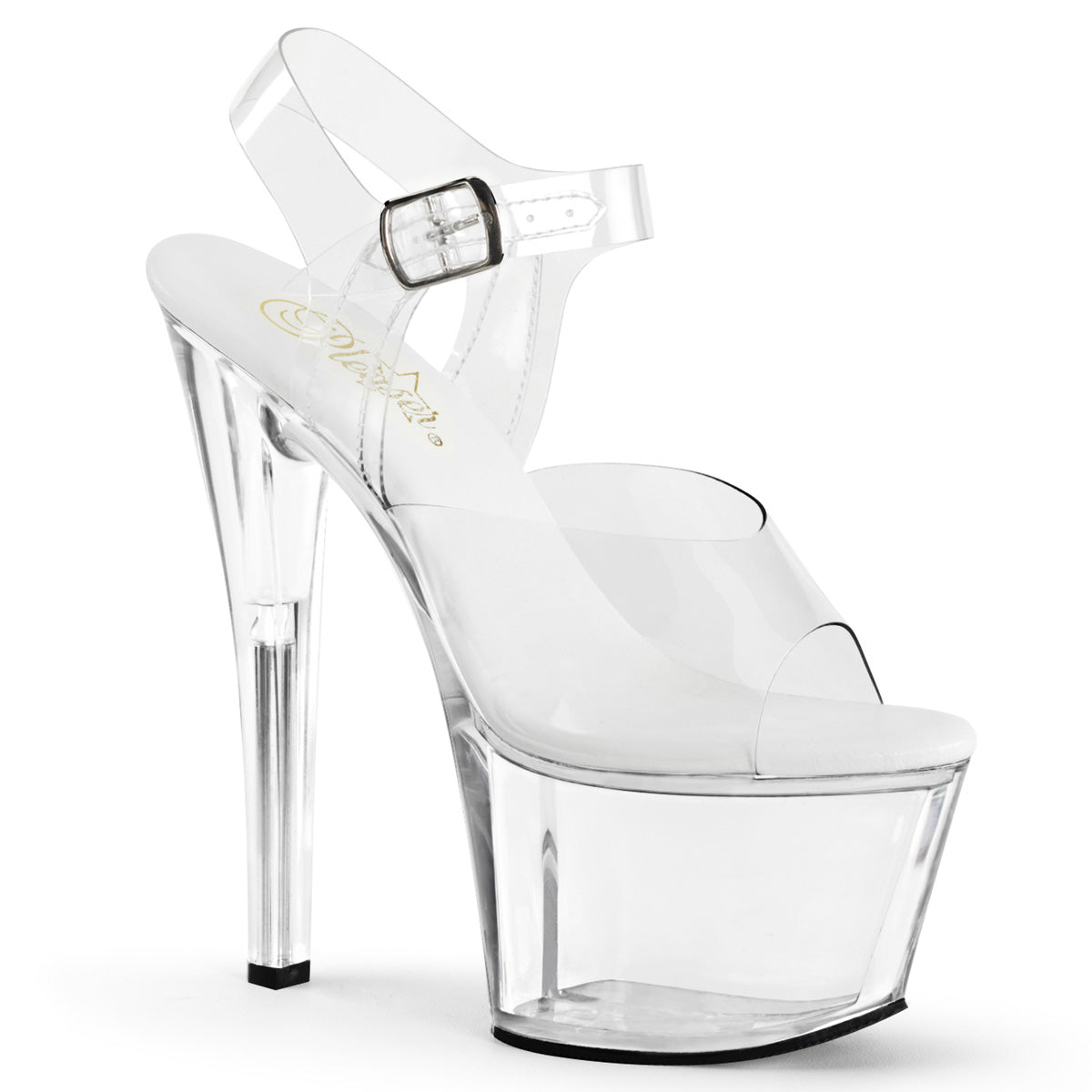 Sky-308VL Pleash Pleash 7 inch Clear Pol Poly Pantofi Pantofi