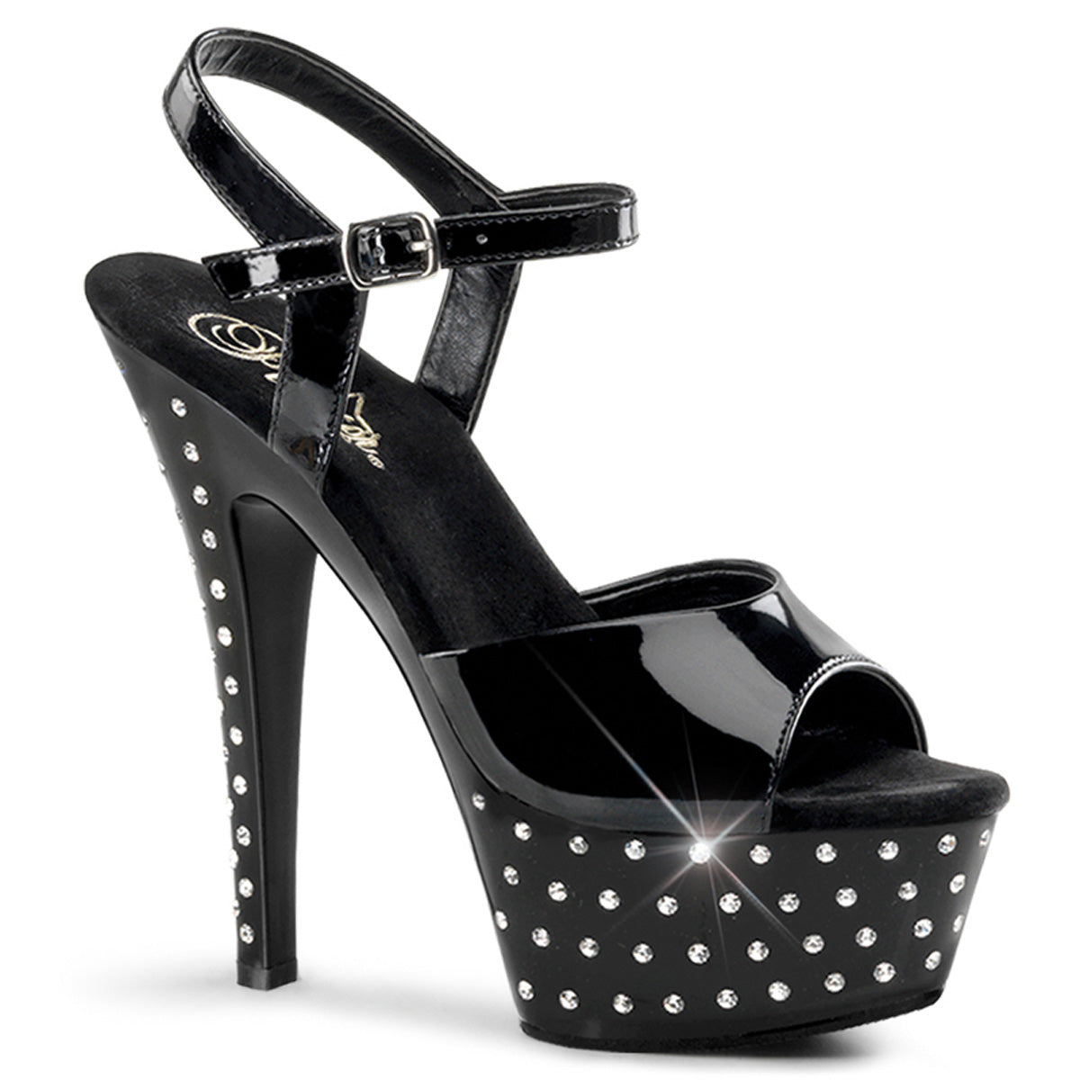 Black 6 Inch Exotic Dancing Platform Shoes -  Pleaser STARDUST-609