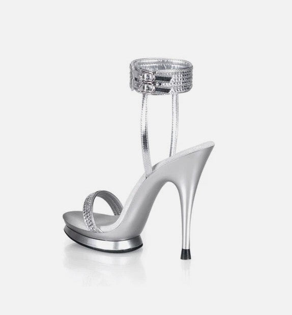 STARLET-578 Silver Pole Dancing Sandals