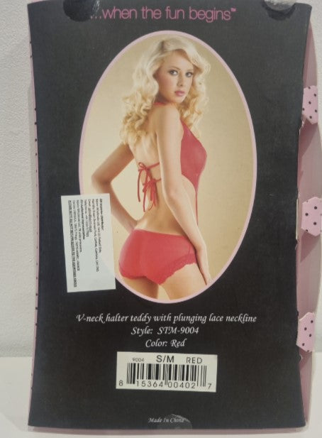 STM9004 Red Lingerie Bodysuit