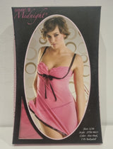 STM9013 Hot Pink Chemise with Black Trim and Bow