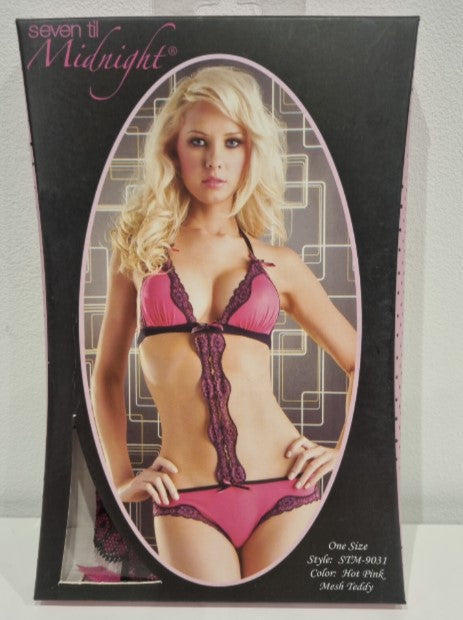 STM9031 Hot Pink Lingerie Teddy Set
