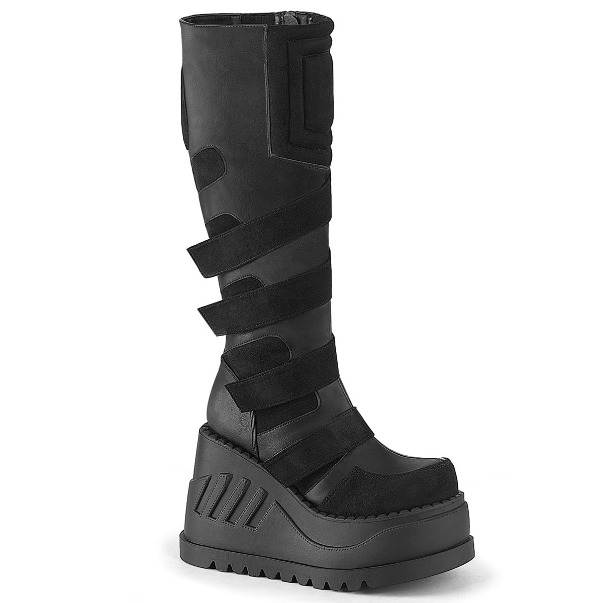 Black  Alternative Knee High Boots -  Demonia Cult STOMP-228